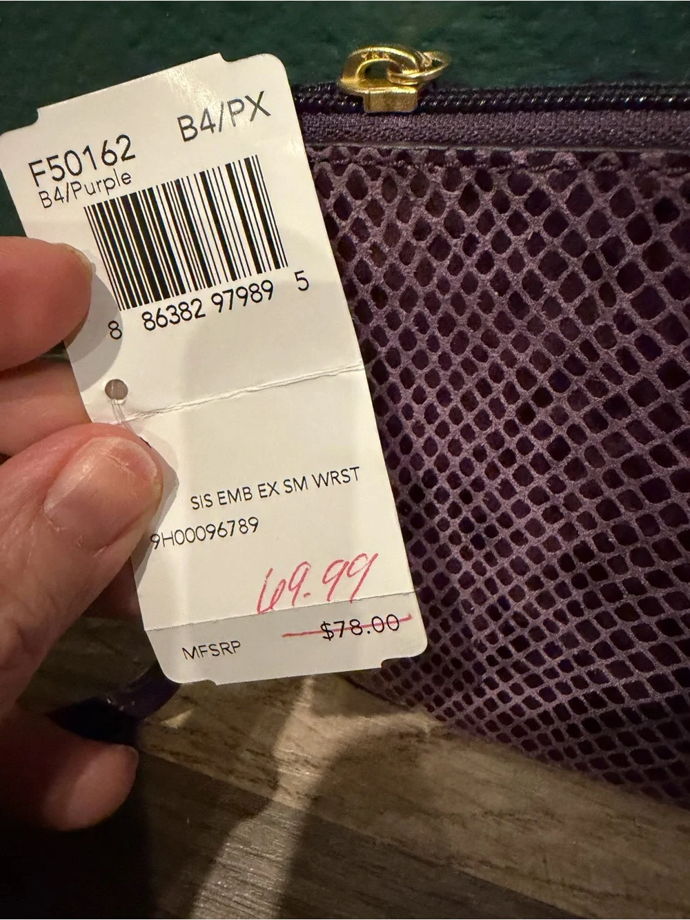 Coach Purple Snake Wristlet NWT